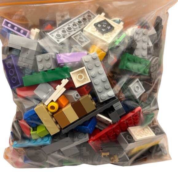 Bulk Lot Of 27 Oz Mixed LEGO Building Bricks & Pieces Assorted Colors In Ziplock - Picture 1 of 5